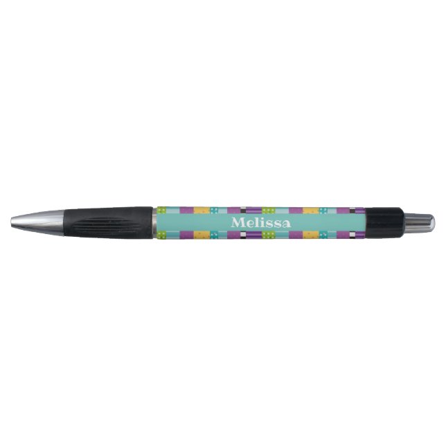 Stylo Rayures et points Personnalisés (Devant)