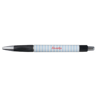 Stylo Rayures fines bleu clair