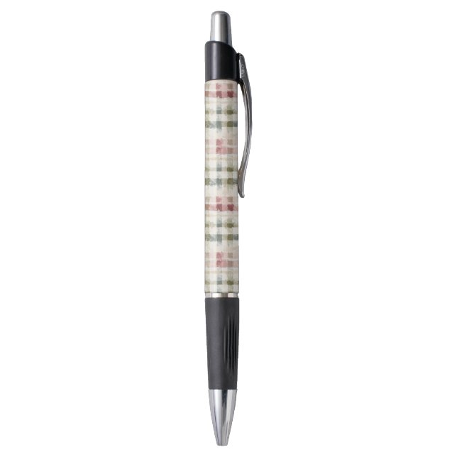 Stylo Red Cream Plaid Stripes  (Bas (Vertical))