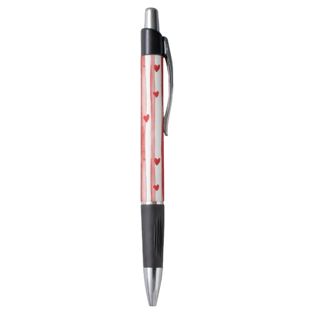 Stylo Red Stripes & Coeurs (Bas (Vertical))
