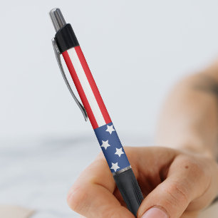 Stylo Red White & Blue Patriotique USA American Flag