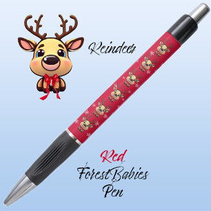 Stylo Reindeer Cute Funny Xmas Deer avec Antlers 🦌 Roug