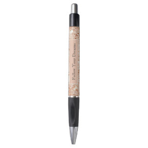 Stylo Rêves Pailletés de Pêche Féminine