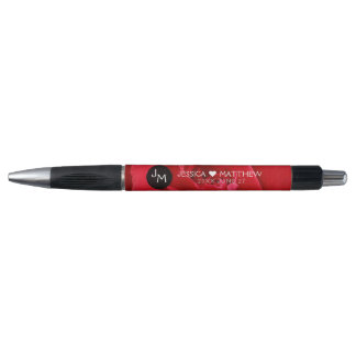Stylo Romantique Stylish Rose rouge Mariage Floral
