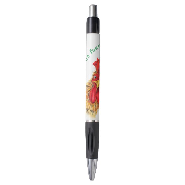 Stylo Rooster Drôle - Texte Personnalisé (Devant (Vertical))