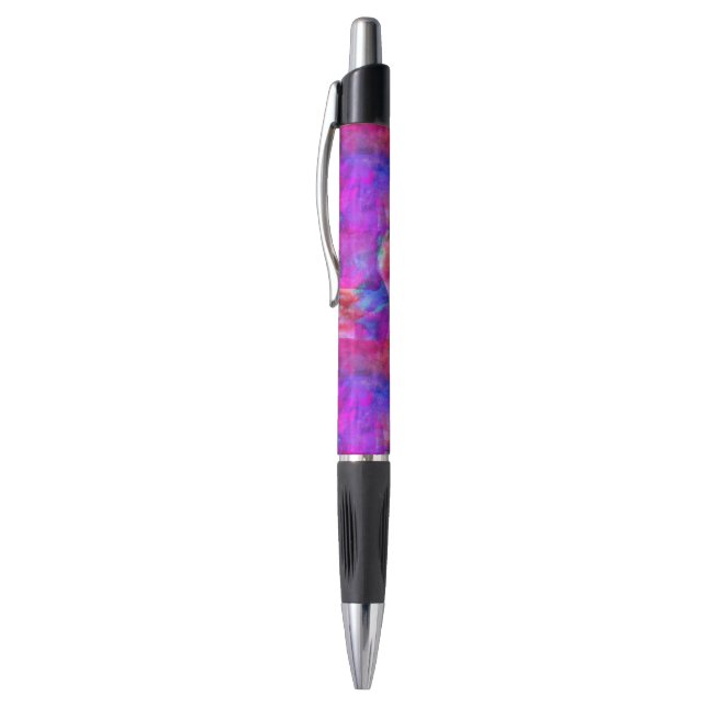 Stylo Rose d'art, bleu, arrière - plan rouge de texture (Haut (Vertical))
