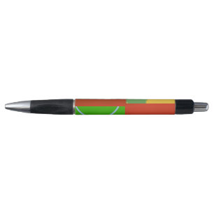 Stylo Rouge de Noël Géométrique Vert