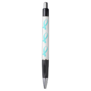 Stylo Ruban de sensibilisation (bleu clair)
