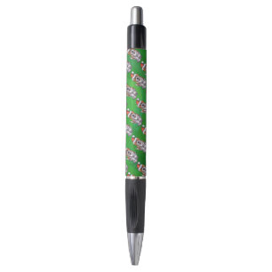 Stylo Saint Bernard mignonne à Santa Chapeau sur Vert