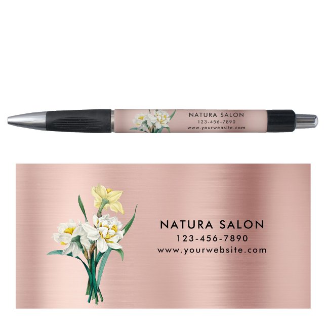Stylo Salon Daffodil Business Promotionnels Rose Gold (Daffodil Salon Business Promotional Rose Gold Pen)