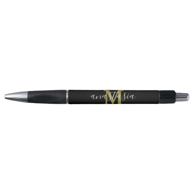 Stylo Salon de beauté noir par Anastasia Monogramme (Devant)