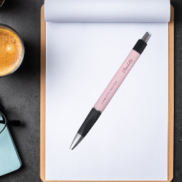 Stylo Script de nom de monogramme rose