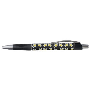 Stylo Sérénade Printemps : Frangipanis Jaune Sur Noir,