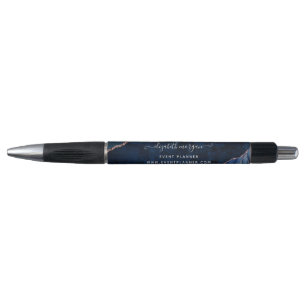 Stylo Signature Script Marine Agate bleu Parties scintil
