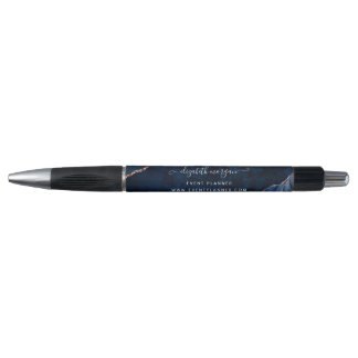 Stylo Signature Script Marine Agate bleu Parties scintil