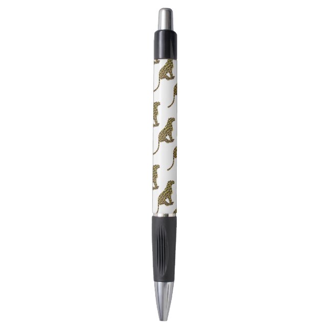 Stylo Siloette léopard Brown et jaune (Devant (Vertical))