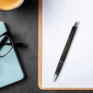 Stylo Site web de noms de sociétés d'or noir