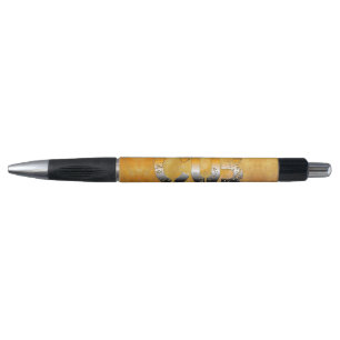 Stylo SlipperyJoe's petit ours mots or brun brun blanc