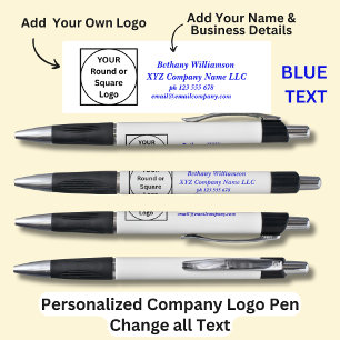 Stylo Société nom personnalisé téléphone email,  Texte B