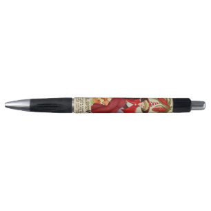 Stylo Sorcière d'Halloween vintage et chat noir