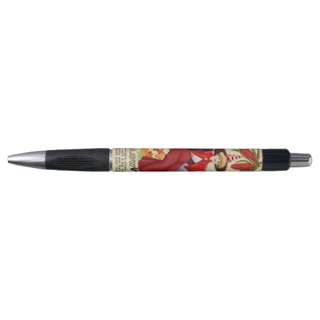 Stylo Sorcière d'Halloween vintage et chat noir (Devant)
