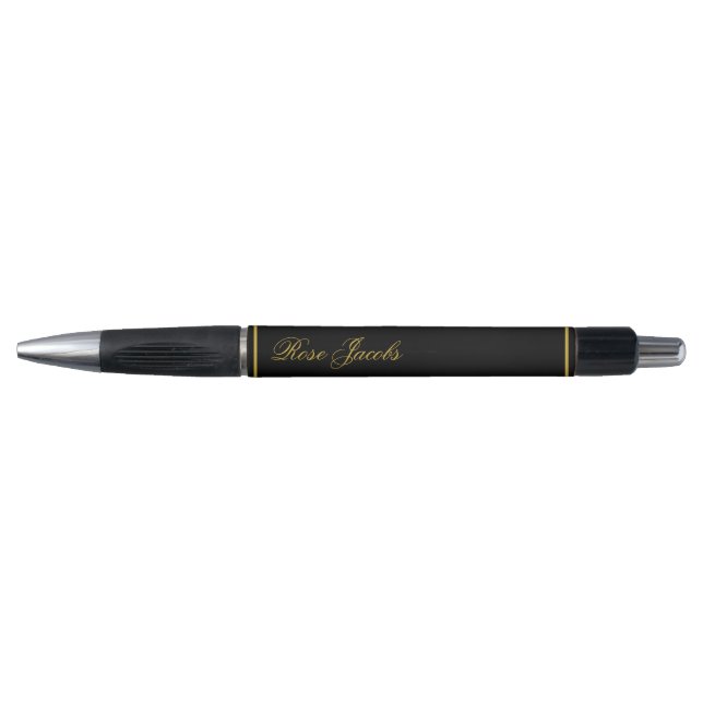 Stylo Stylish Personalized Name Black Emmy Pen (Devant)