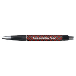 Stylo Tartan écossais à carreaux rouge et noir