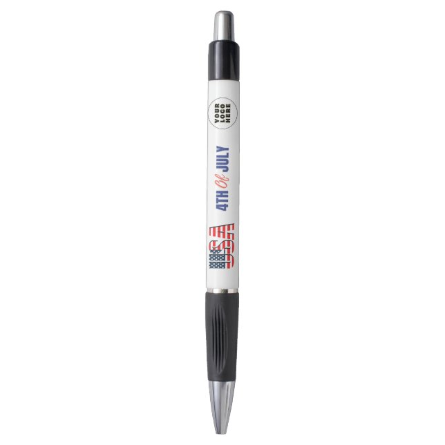Stylo Thème de drapeau américain Promotionnel personnali (Devant (Vertical))