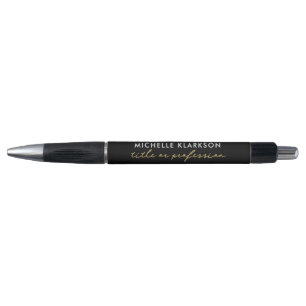 Stylo Titre de profession commerciale Black Gold Custom