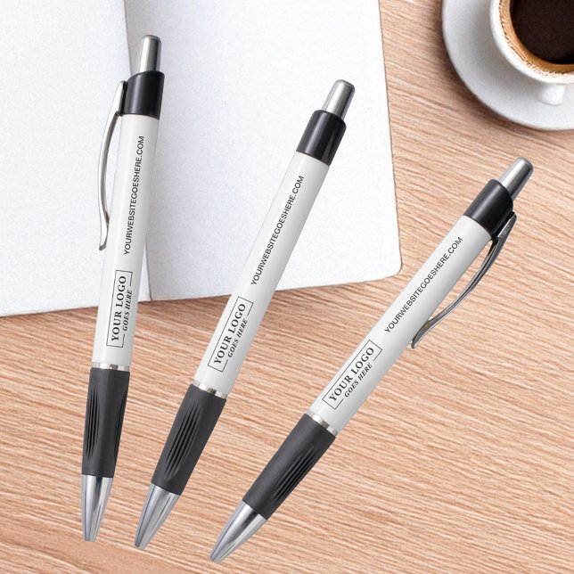 Stylo Tous les sites du Logo d'affaires de Sides cadeau  (Customizable business pens with logo and website.)