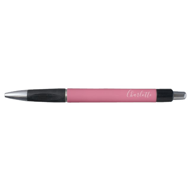 Stylo Typographie de script chic mignon Nom rose vif (Devant)
