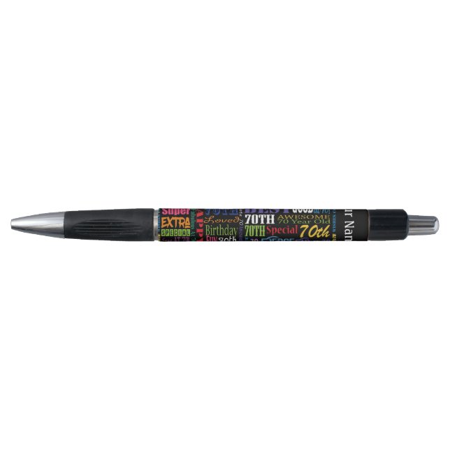 Stylo Unique 70e anniversaire fête cadeaux personnalisés (Devant)