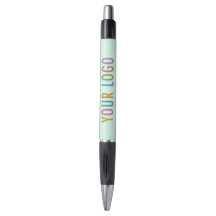 Stylo Vert Menthe avec Encre Noire Logo Personnali