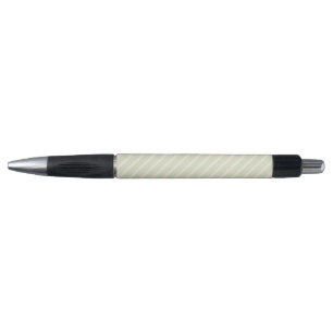 Stylo Vert pâle et beige cinq rayures motif