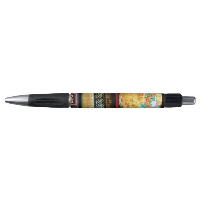 Stylo vintage Globe and Books (Devant)