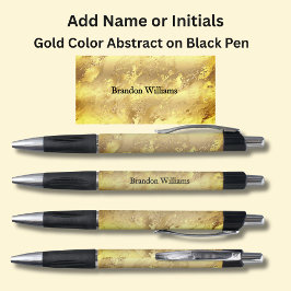 Stylo Votre nom ou vos initiales sur Gold Abstrait