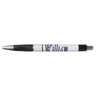 Stylo William Nom Dans Blue Sparkle,