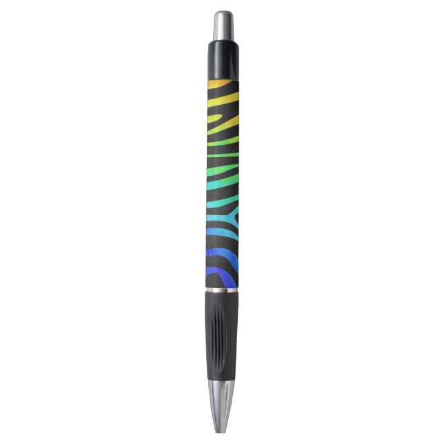 Stylo Zebra Black et Rainbow Print (Devant (Vertical))