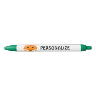 Stylos à encre bleue avec logo de renard rouge per