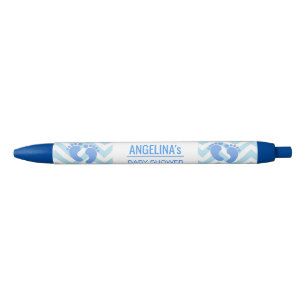 Stylos de baby shower personnalisés par bleu de