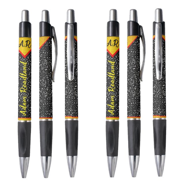 Stylos de nom de monogramme initial personnalisé e (Elegant personalized pens
Luxury monogram name)