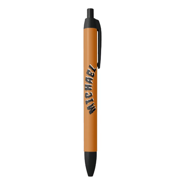 Stylos de nom éffrayant (orange foncé et noir) (Bas (Vertical))