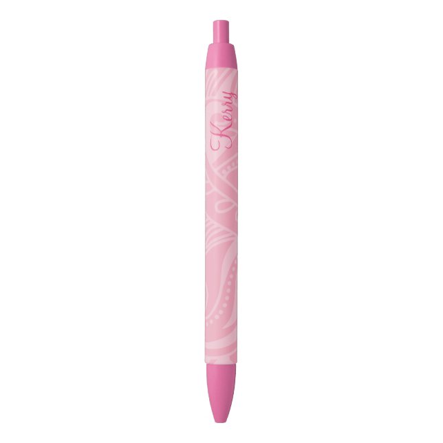 Stylos d'écriture personnalisés roses (devant Vertical)