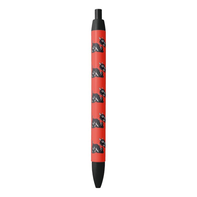 Stylos écossais de rouge de motif de terriers (devant Vertical)