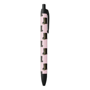 Stylos personnalisés à encre rose avec chapeaux no