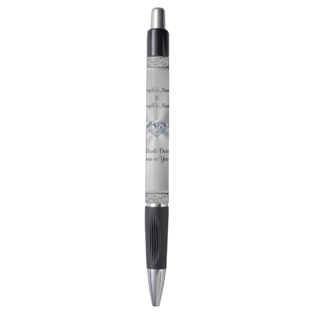 Stylos personnalisés pour épouser et anniversaire (Devant (Vertical))