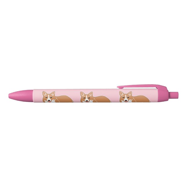 Stylos roses de chiens de corgi (Haut)