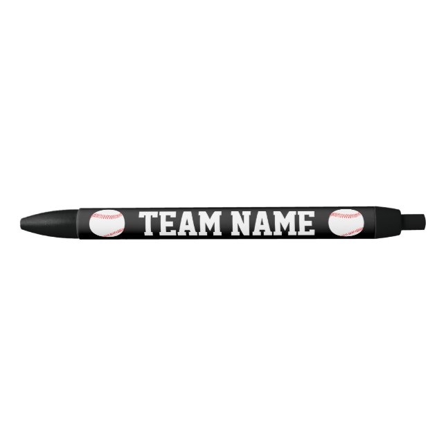 Stylos texte personnalisés de l'équipe de baseball (Devant)