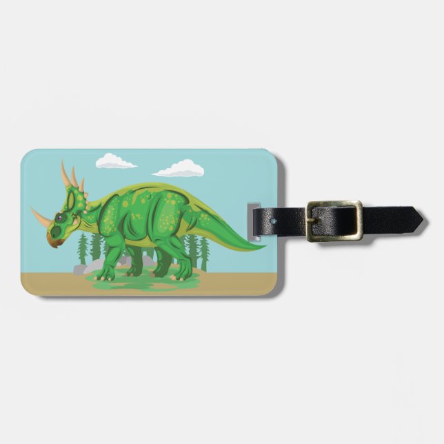 Styracosaurus Gepäckanhänger (Vorderseite horizontal)