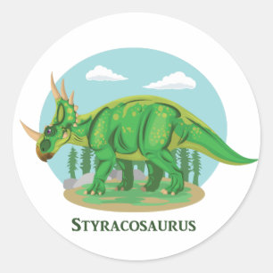 Styracosaurus Runder Aufkleber